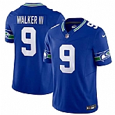 Men's Seattle Seahawks #9 Kenneth Walker III Royal 2023 F.U.S.E. Vapor Limited Throwback Stitched Jersey,baseball caps,new era cap wholesale,wholesale hats
